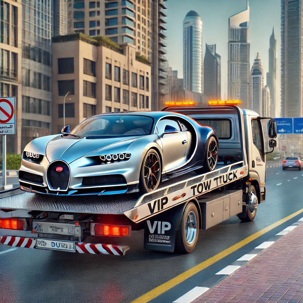 سطحة جدة VIP لنقل سيارة بوغاتي شيرون الرياضية