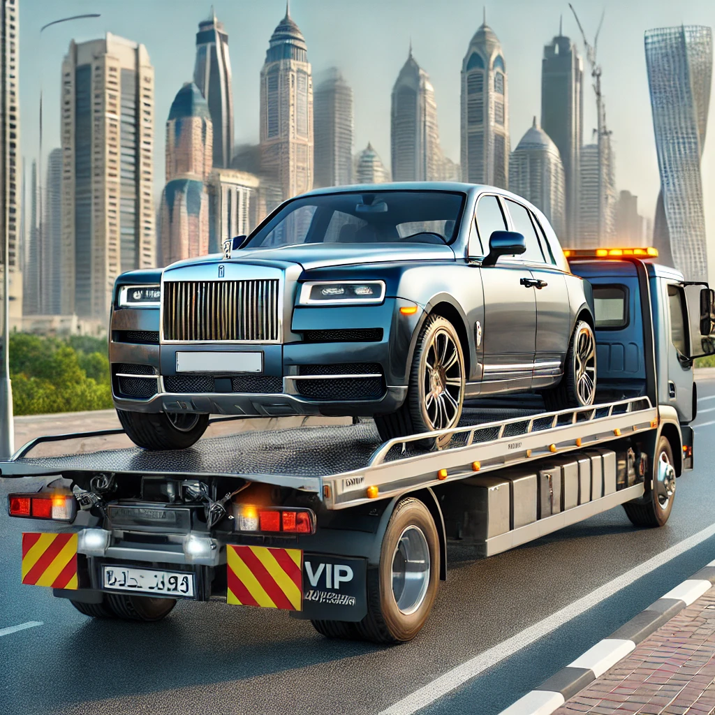 سطحة جدة VIP لنقل سيارة رولز رويس كولينان الفاخرة